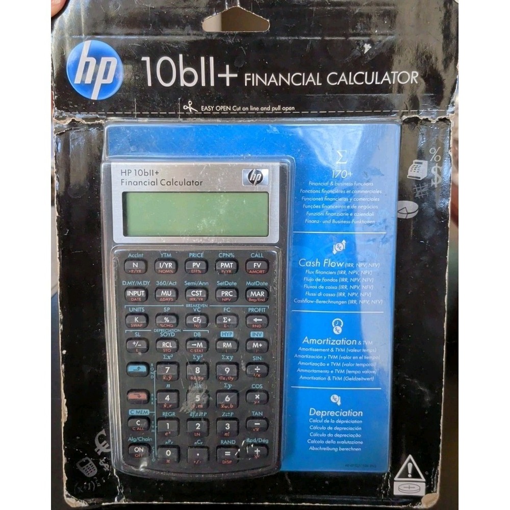 HP 10-BII Financial Calculator w/‎ Manual New Sealed